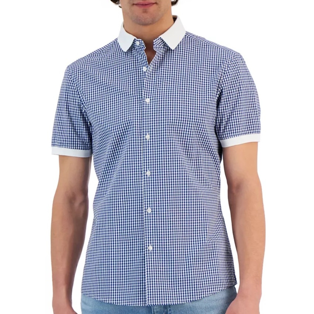 Michael Kors Slim-Fit Gingham Shirt